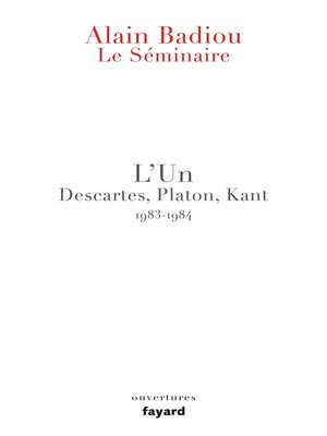 cover image of Le Séminaire--L'Un